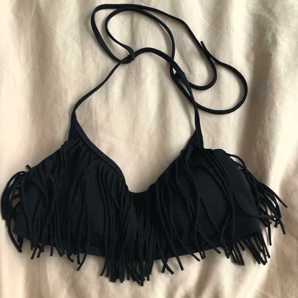 PINK Victoria's Secret Other - Fringe Black Swim Top